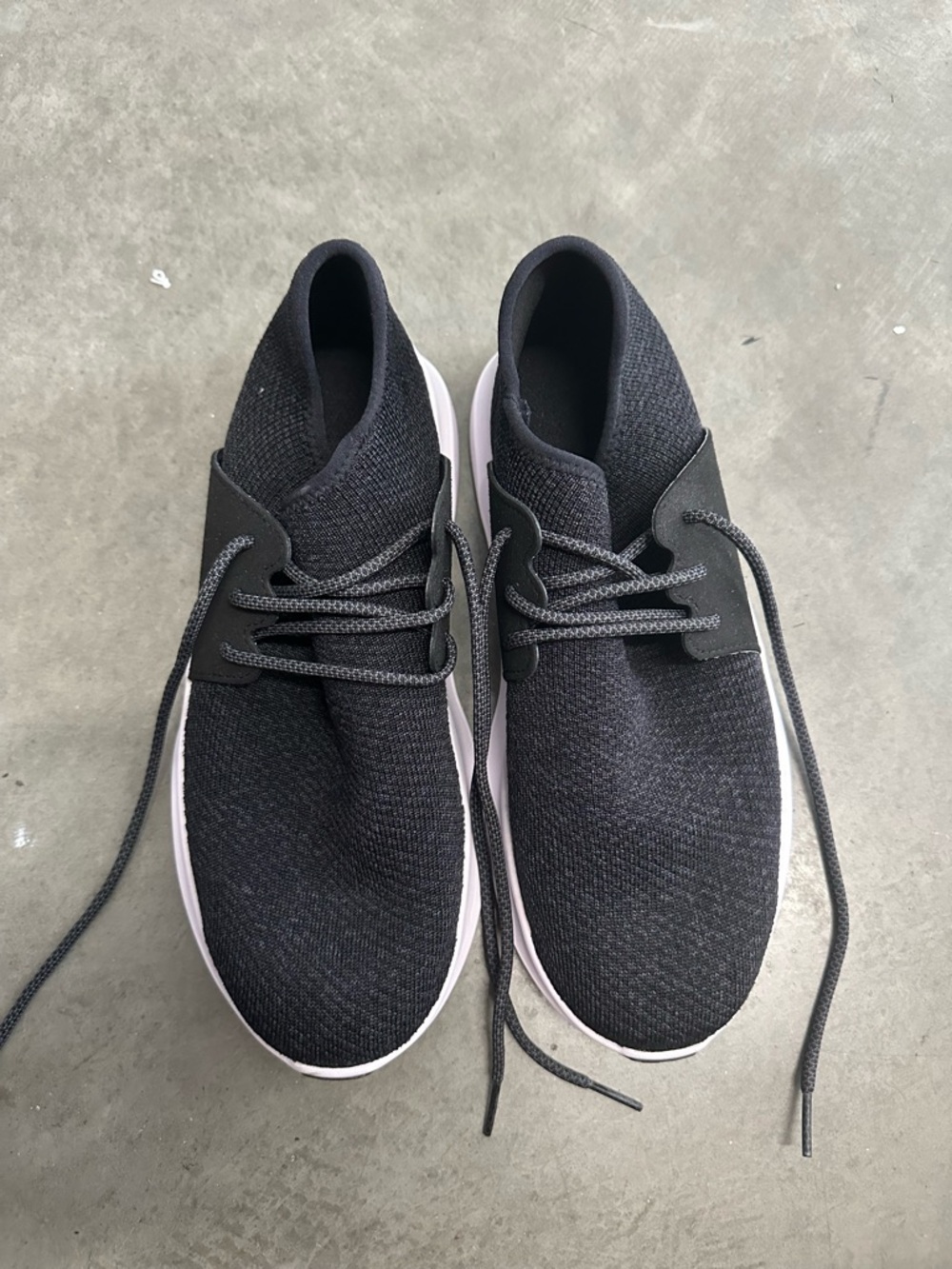 Vessi Black Knit Lace-Up Waterproof Sneakers